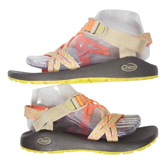 Chaco ZX/1 Classic Sport Sandals in York Citrus Women's Size 8 - Picture 3 of 11